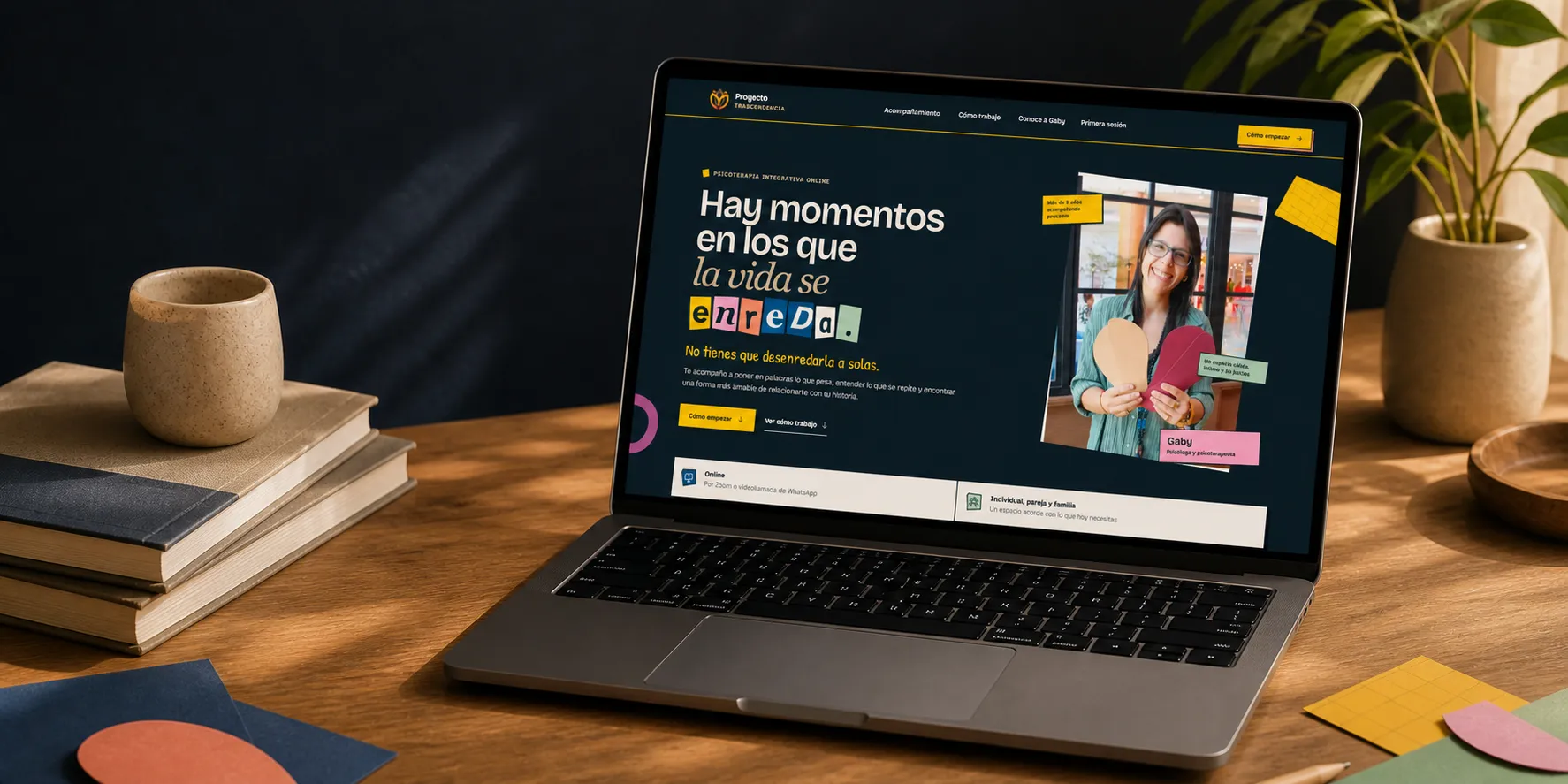 La web de Proyecto Trascendencia organiza el acompañamiento por situaciones y necesidades.