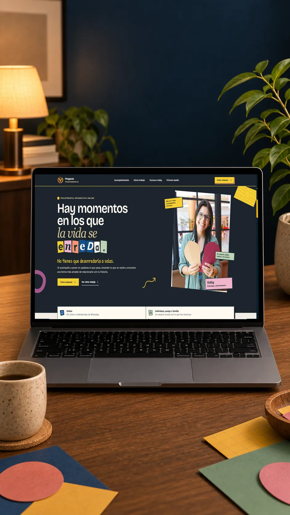 La web de Proyecto Trascendencia organiza el acompañamiento por situaciones y necesidades.